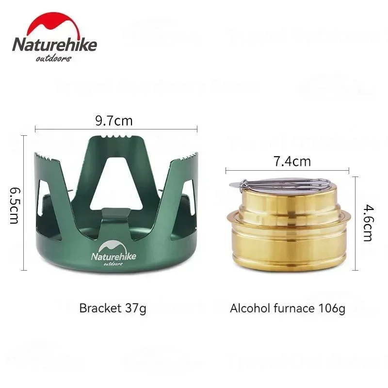 Naturehike Alcohol Stove Burner Liquid Solid Alcohol Furnace Brazier Heater for Outdoor Picnic Camping Kitchen Cookware Portable