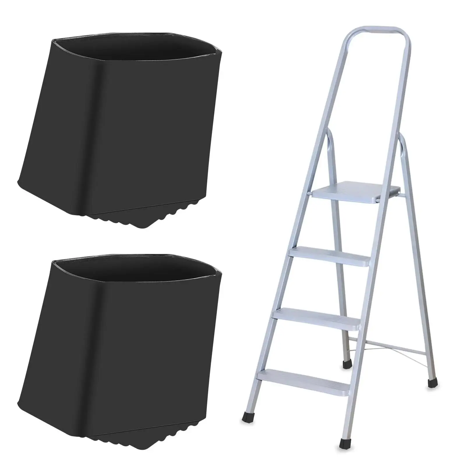 4x Ladder Feet Covers A Frame Ladder Accessoires Floor Protector Wear Resistant Cushion Anti Skid Non Slip Feet Mats Foot Boots