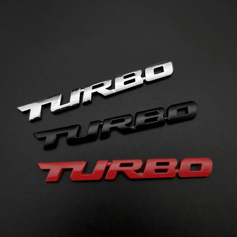 

9.7*1.1cm Car Styling Car Turbo Boost Loading Boosting 3D Metal Chrome Zinc Alloy 3D Emblem Badge Sticker Decal Auto Accessory