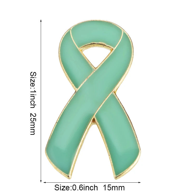 Light Green Aids Ribbons Flag Metal Lapel Pin Flag Pin Badge