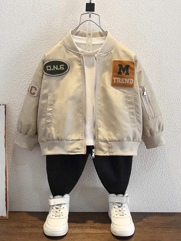 

Детская осенняя модная бейсбольная куртка с мультяшным принтом для мальчиков, весенне-осенняя куртка, милый детский топ на молнии с воротником-стойкой