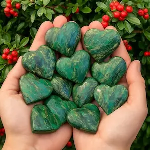 1 قطعة قلوب حجر الزمرد الطبيعي-بلورات جيب الزمرد الأصلية-صخور حجر كريستال الزمرد