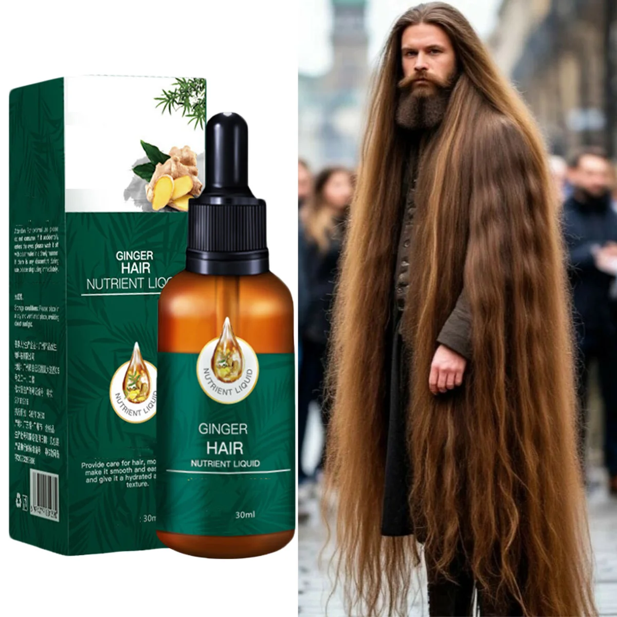생강 모발 성장 오일 탈모 방지 세럼 빠른 모발 재성장 대머리 예방 두피 영양 모발 성장 제품 강화