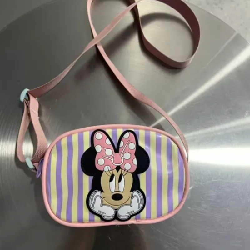 Disney 2025 Os novos sacos crossbody dos Minniestudantes dos desenhos animados, uma carteira de moedas fofa e elegante para viagem e estudantes