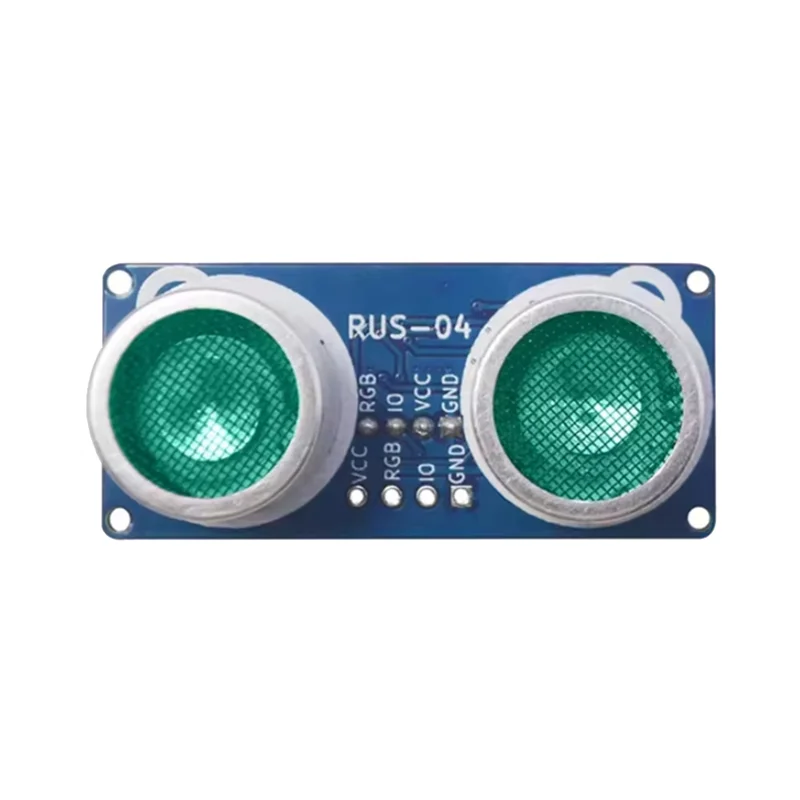 【Горячая распродажа!】RUS-04 Модуль ультразвукового датчика расстояния для робототехники и предотвращения препятствий с RGB-подсветкой 3-5,5 В Диапазон мощности RUS
