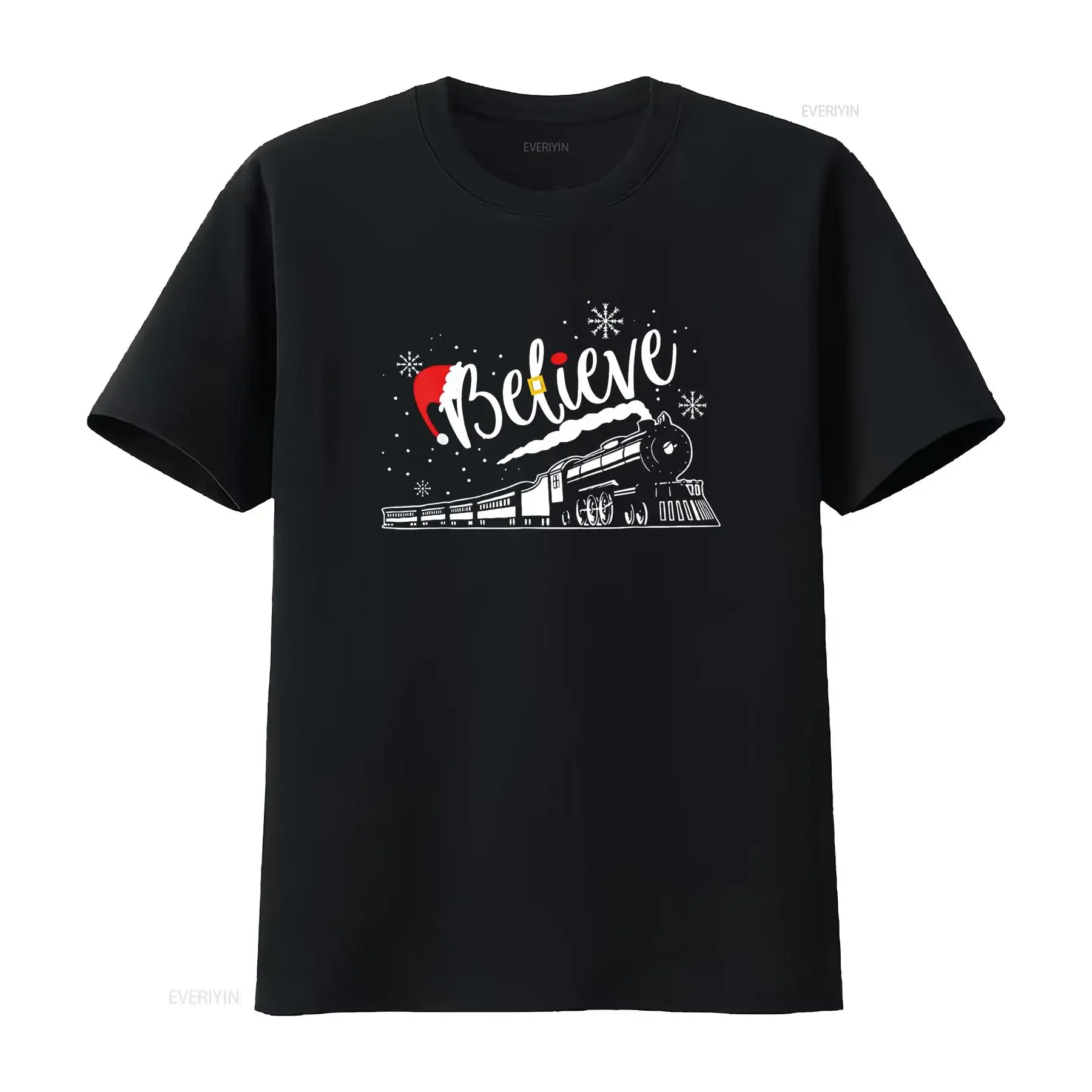 عيد الميلاد القطب الشمالي القطبية اكسبرس في الخارج عيد الميلاد سانتا تي شيرت خمر غسلها عارضة مصمم الملابس مريحة امتدت