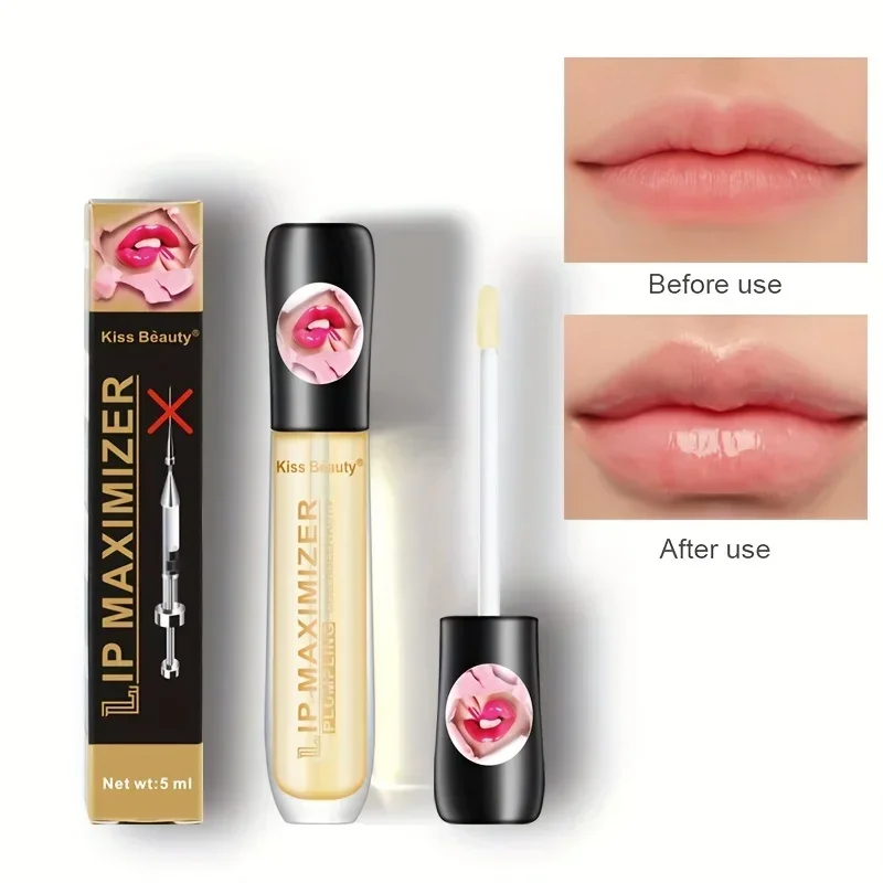 Moisturizing Transparent Lip Gloss Plumping Lip Oil Repairing Fine Line Reducer Brighten Enhance Lip Serum Cosmetic