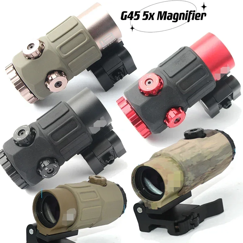 Tactical  5X Magnifier Sight G45 with Trend Color QD Mount Magnification Optics Hunting Accessories