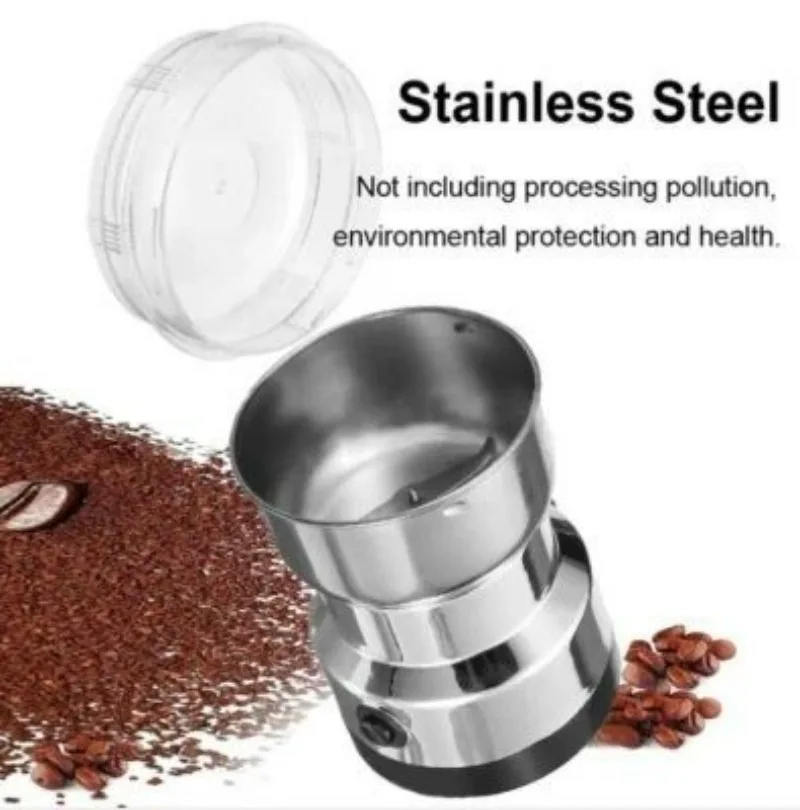 Mini Electric Grinder Ultrafine Pulverizer for Baby Food Coffee Spice Pepper Grain Mill with 4 Blades Household Use image 3
