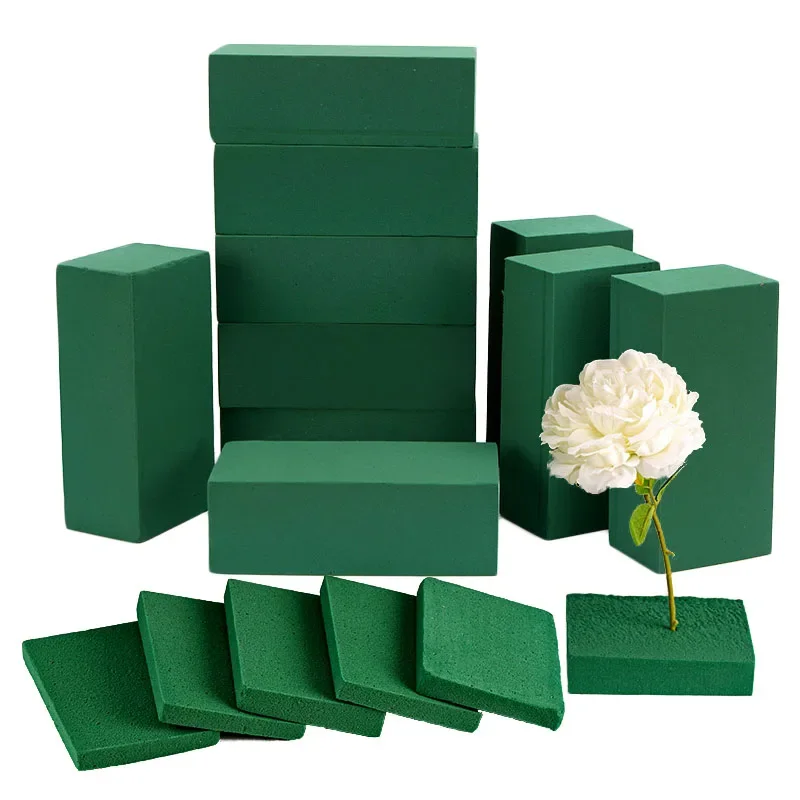 10Pcs Floral Foam Block DIY Flower Packing Green Styrofoam Bricks Mud Artificial Flower Holder Wedding Garden Home Decoration