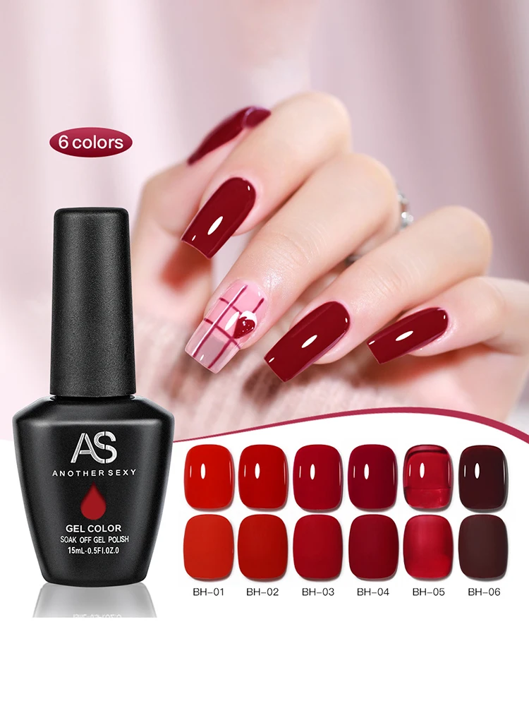 

Красный гель-лак для ногтей, полуперманентный УФ-лак, гель для дизайна ногтей, маникюра, однотонный гибридный лак 15 мл, требуется LED-лампа