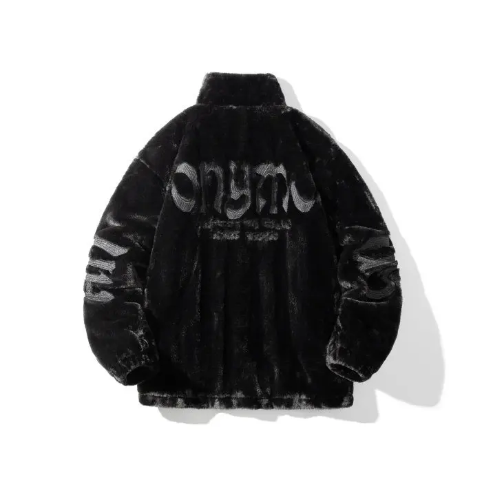 سترة شتوية من فراء الأرنب الصناعي الناعم للرجال والنساء معطف شتوي سميك من القطيفة بتصميم كسول للزوجين ملابس الشارع الشهير