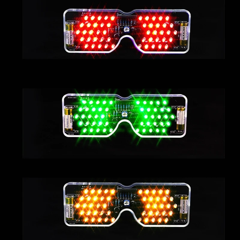 

Big Deal Voice Activated LED Light Emitting Glasses Making Kit Light-Emitting Diode Flashing Light DIY Electronic Kit