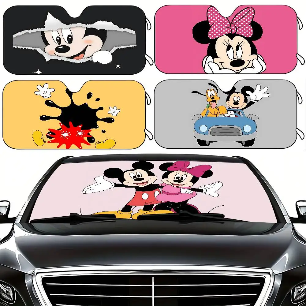 Linda Parasol para Parabrisas con Diseño de Mickey Mouse, Estilo Kawaii, Moderno y a la Moda, Cubierta para Parabrisas de Auto, Cortina Parasol para Auto