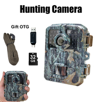Mini Hunting Camera 16MP Wild Animal Detector HD Waterproof Monitoring Infrared Heat Sensing Night Vision Outdoor Trail Camera