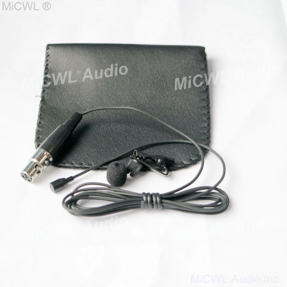 XLR 4Pin Mini Clip-On Lavalier Microphone For Shure ULXD SLXD QLXD with Clip Protective Bag
