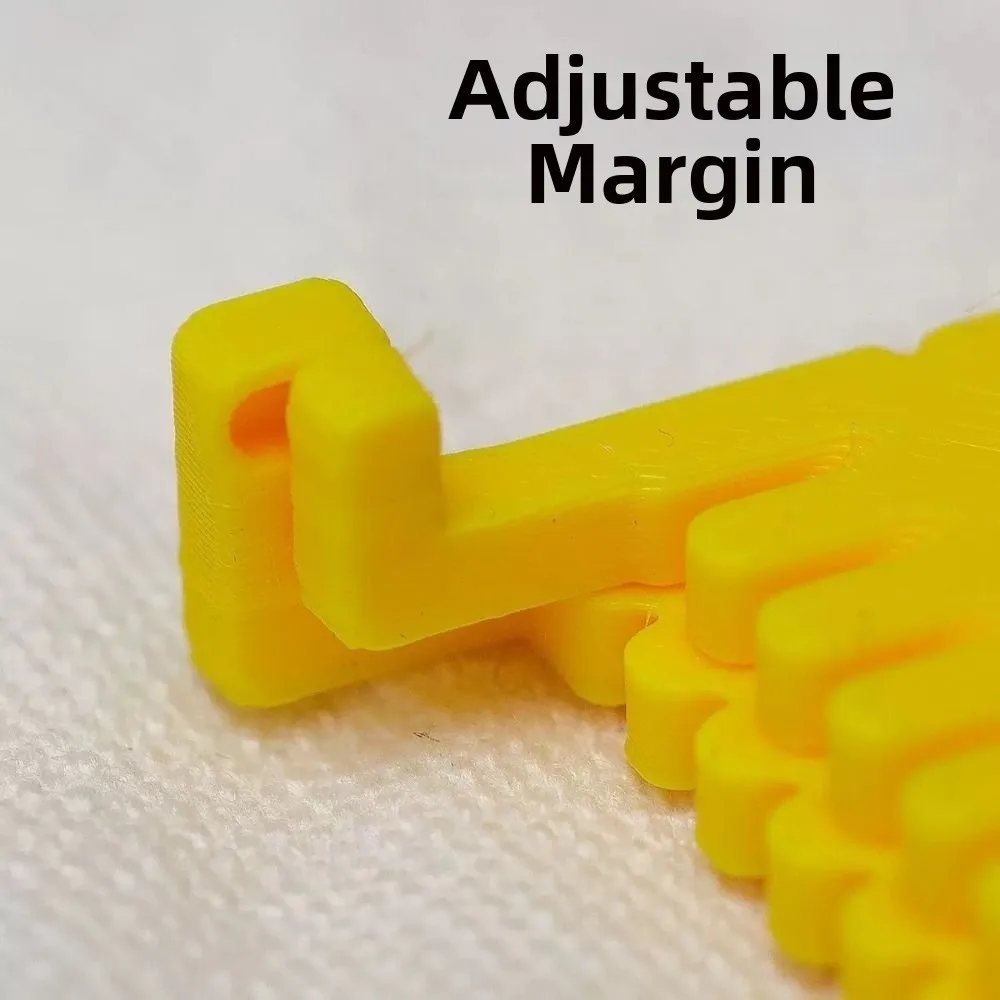 Needle Gauge Edge Stitching Lock Sewing Gauge Quilting Hemming Non-Slip DIY Sewing Aid Tools Clip-on Tool 1.5/2/3/4/5MM