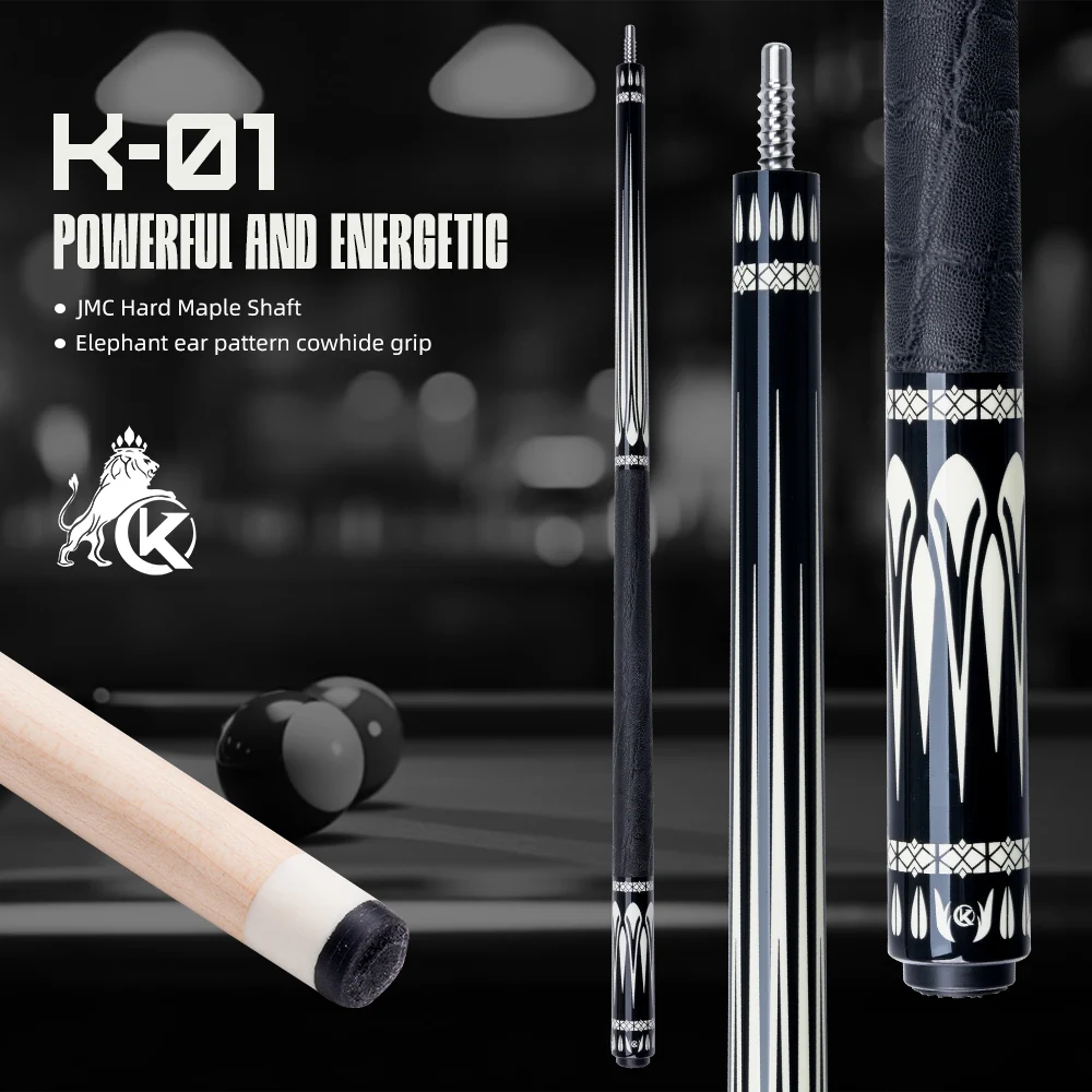 KONLLEN Maple Pool Cue K Series Low Deflection Profession Ultra-smooth Billiard Pool Sticks with 12mm tip