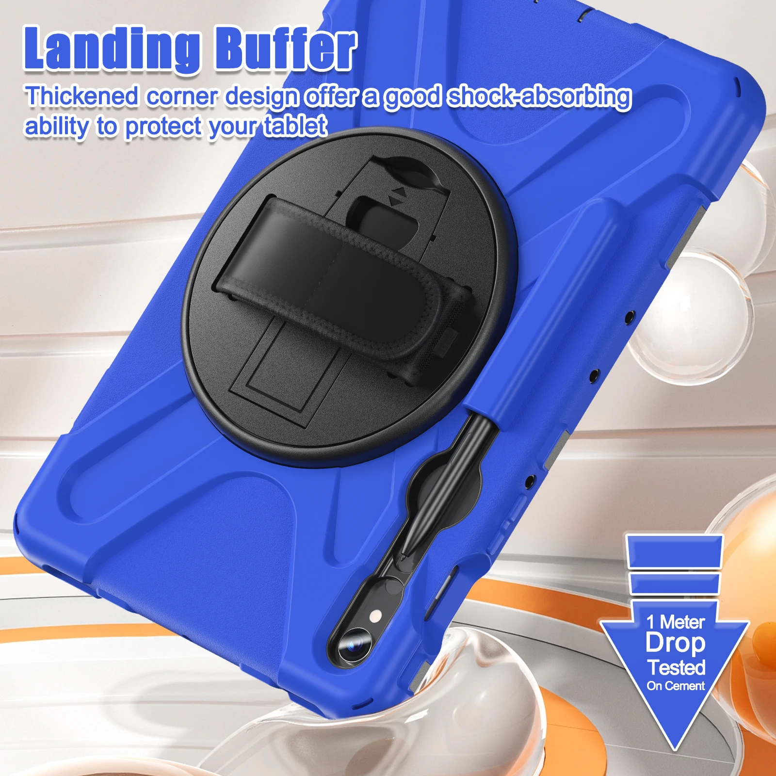 Anti-Drop Rugged Case for Samsung Galaxy Tab A11 Plus Tab S7 S8 S9 11 inch S10 FE S9 FE 10.9 S10 Lite 360° Rotating Kickstand