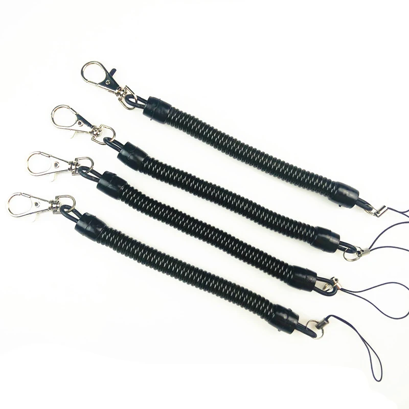 Porte-clés à Ressort Extensible avec Crochet de Fermoir en Corde, Clips à Clé, Accessoires