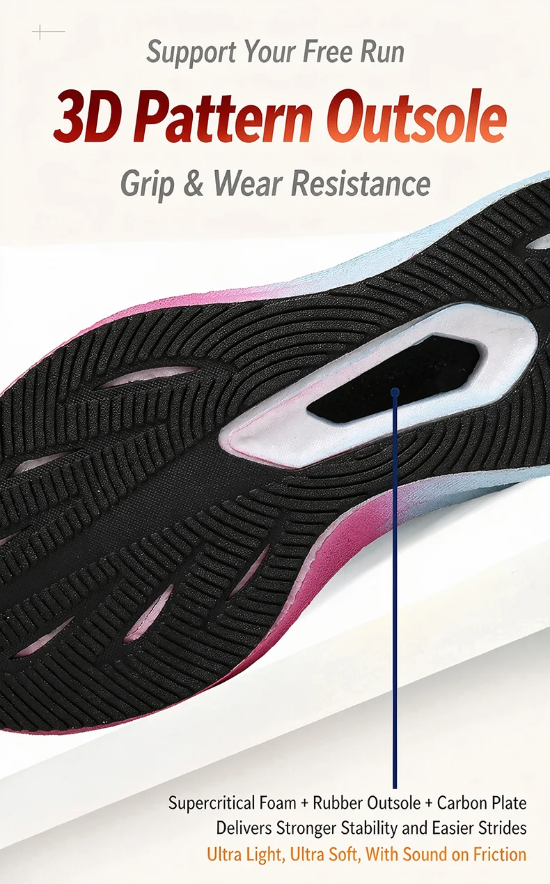 Damen-Laufschuhe mit Carbonplatte, Herren-Marathon-Sneaker, leichte, rutschfeste Sport-Sneaker für den Alltag – Detail 6