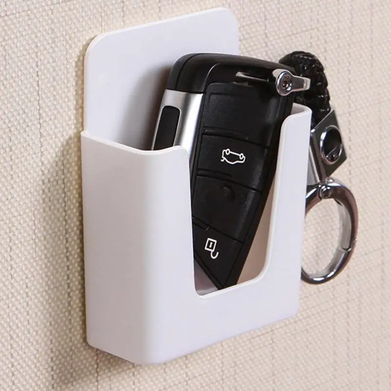 Soporte remoto sin agujeros para TV, cajas de almacenamiento de medios, organizador de montaje en pared Universal, almacenamiento de Control remoto