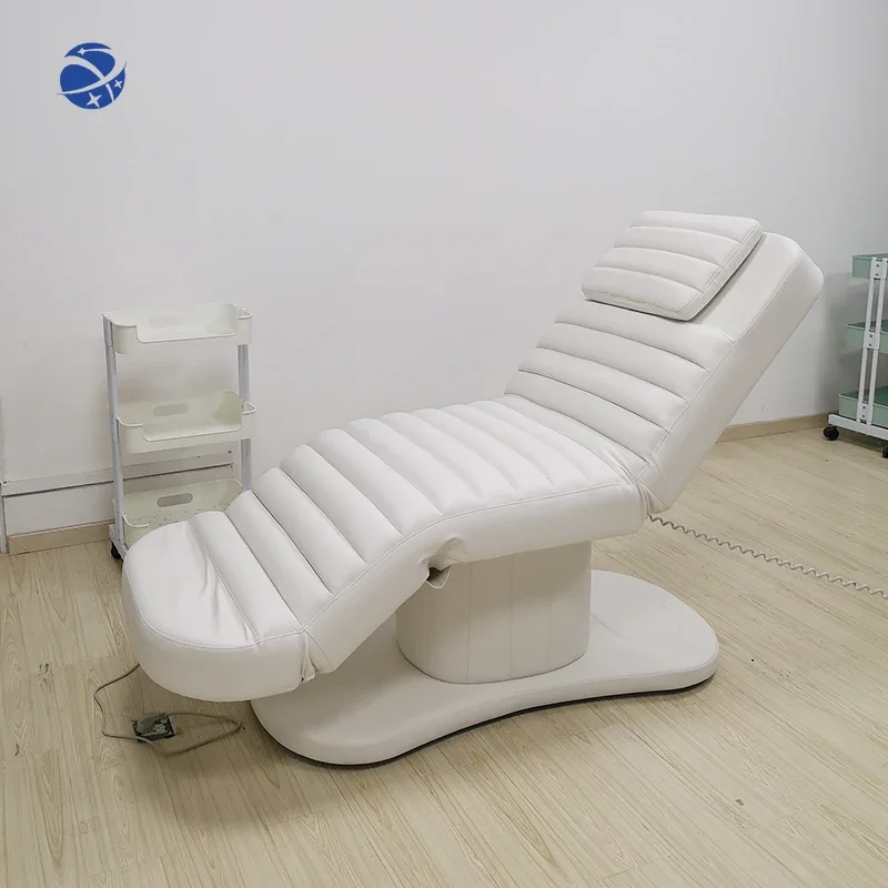 2023 Hot sale european style white hydraulic massage table facial bed electric women massage table with 3 motors