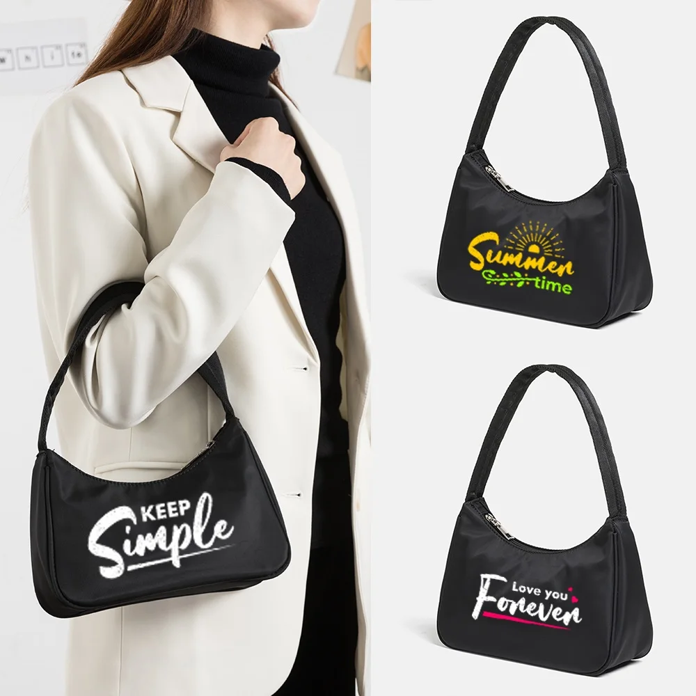 

Underarm bag Cosmetic Organizer Handbags New Fashionable phrase Series Commuting black Single shoulder bags Mini Phone Purse