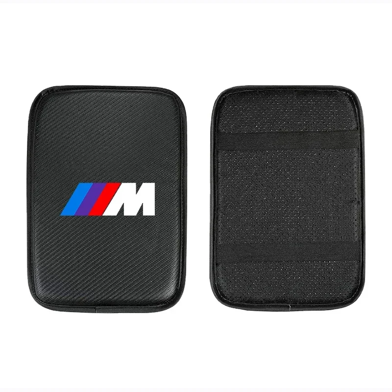 1x مسند ذراع السيارة صندوق تخزين وسادة حماية ألياف الكربون غطاء الكسوة لسيارات BMW E46 E39 E53 E36 F22 E87 E90 E91 E92 X5 X6 1 3 5 7 سلسلة