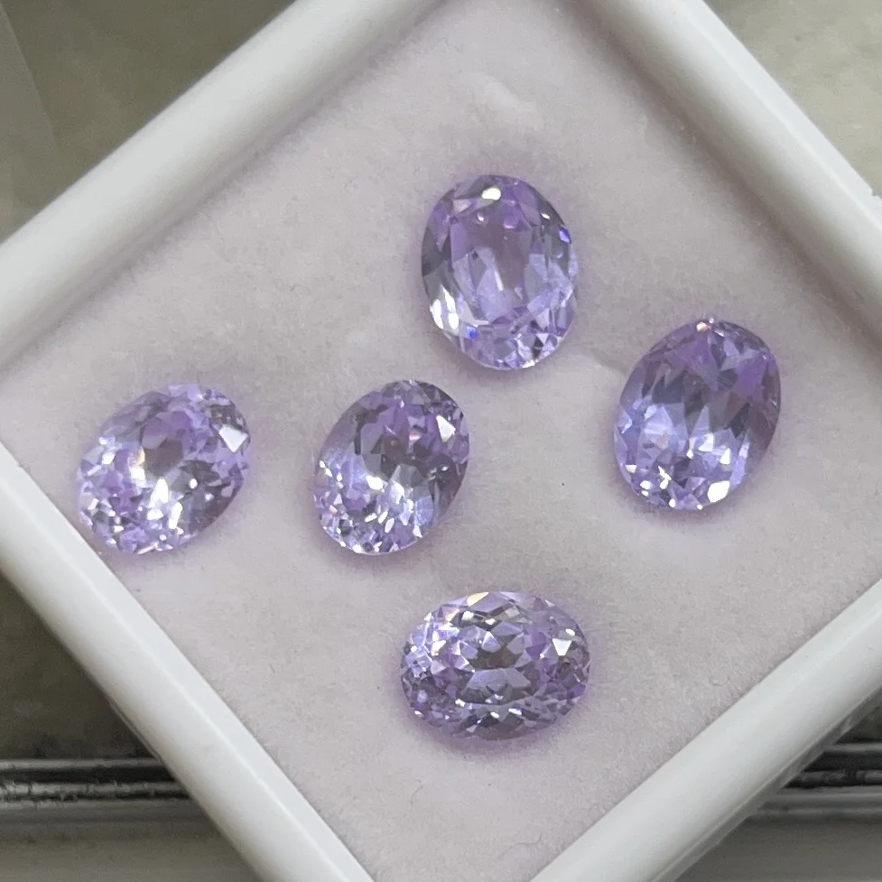 

Oval Cut Light Purple Sapphire Gemstone 7x9mm Lab Grown Lavender Sapphire Stone