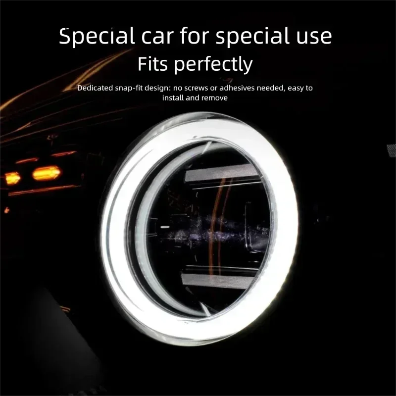 For LED Angel Eyes DRL Light Ring & Jungle Eye Decorative Lamp for Chery iCAR V23 Special Headlight Refit Accessories