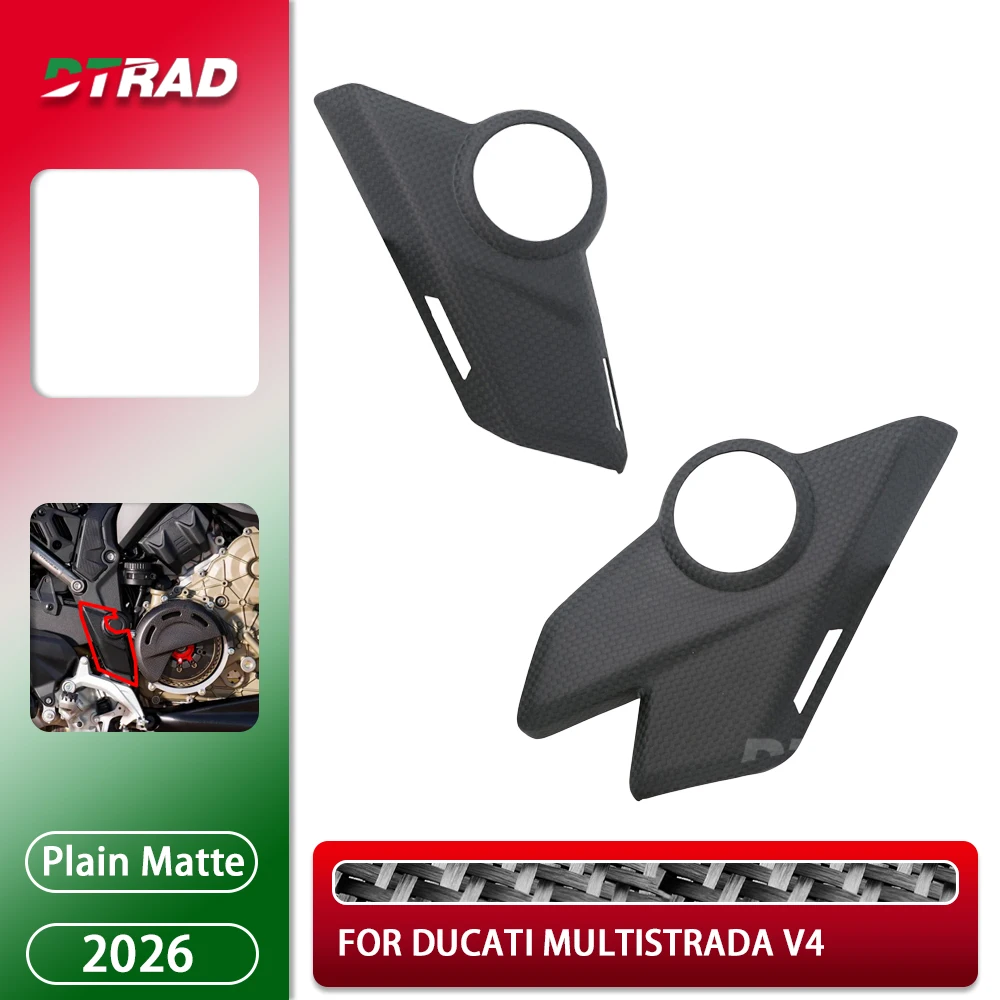 For Ducati Multistrada V4 V4S RS V4 Rally V4 Pikes Peak Carbon Fiber Frame Side Plates Lower Covers with holes Bottom Cover