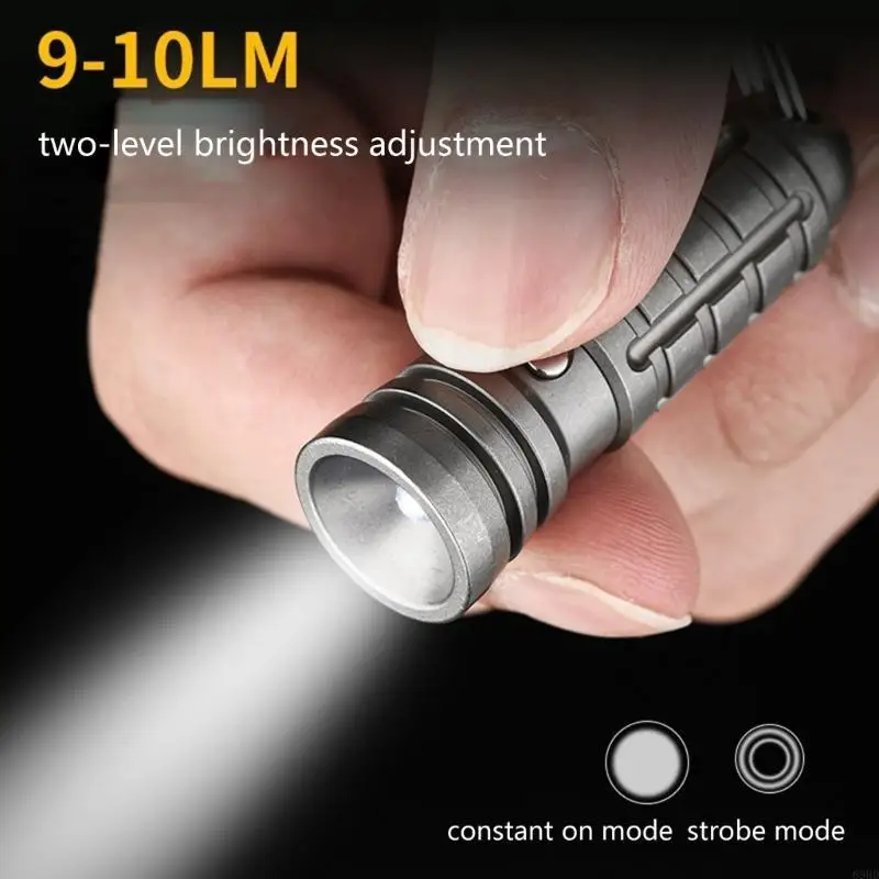 LED Flashlights Waterproofs Water Resistant Keychain Light Metal Texture 69HD