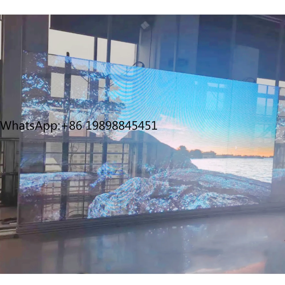 نافذة عرض LED زجاجية شفافة بدقة 4K داخلية شفافة عالية الدقة 85% 80% 70% شفافة 85% 80% 70% #1