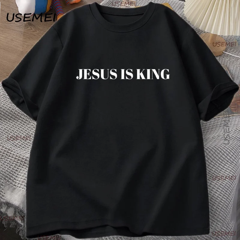 

Yeshua T Shirt Jesus Is King T-Shirt Men Women Jesus Merch Christian Streetwear Tshirt Faith Clothes Cotton Short Sleeve Unisex