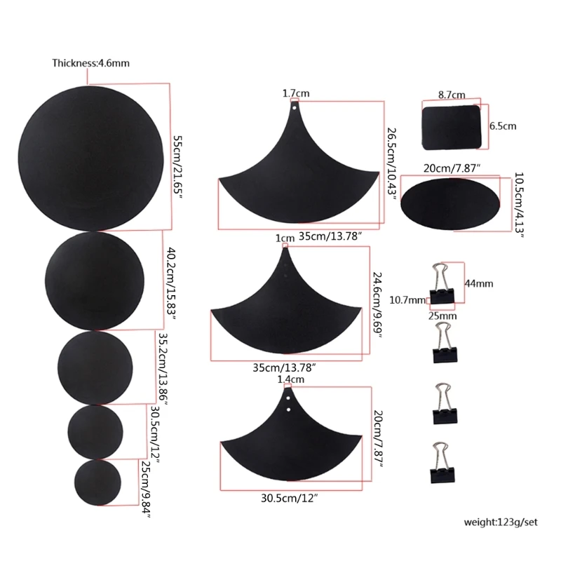 14x Drum Mute Pads Practical Cymbal Mute Pads Practice Drum Mute Pads with 4 Binder Clips Drum Accessories for Drummers