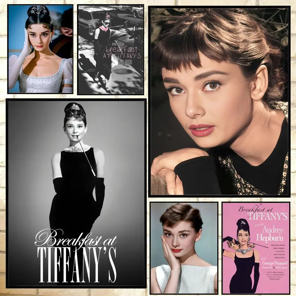 popular A-Audrey Hepburn Poster Versatile HD Waterproof Wall