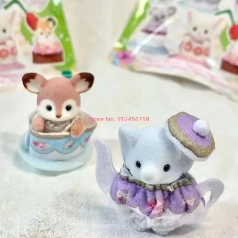 

Genuine Sylvanian Families Afternoon Tea Series Blind Bag Doll Figure World Kawaii Decoration Model Ornament Birthday Gift Toys