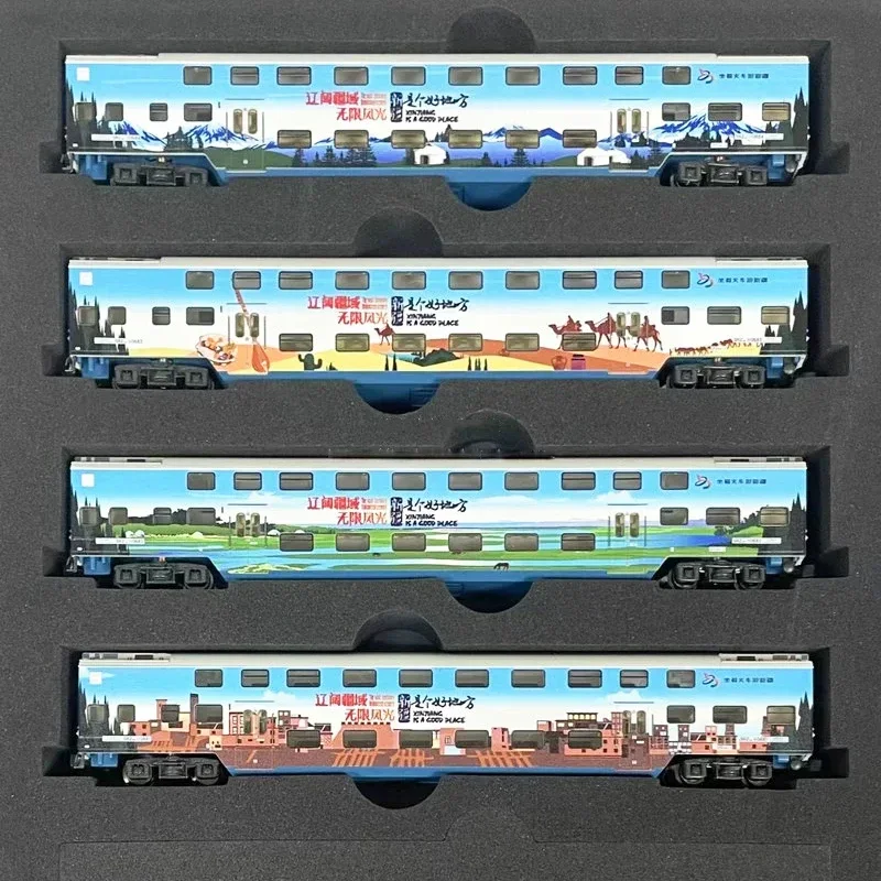 N Type 1/160 Treinmodel SRZ Dubbeldekker Personenauto Vierdelige set Treinmodel Vervoer Speelgoed