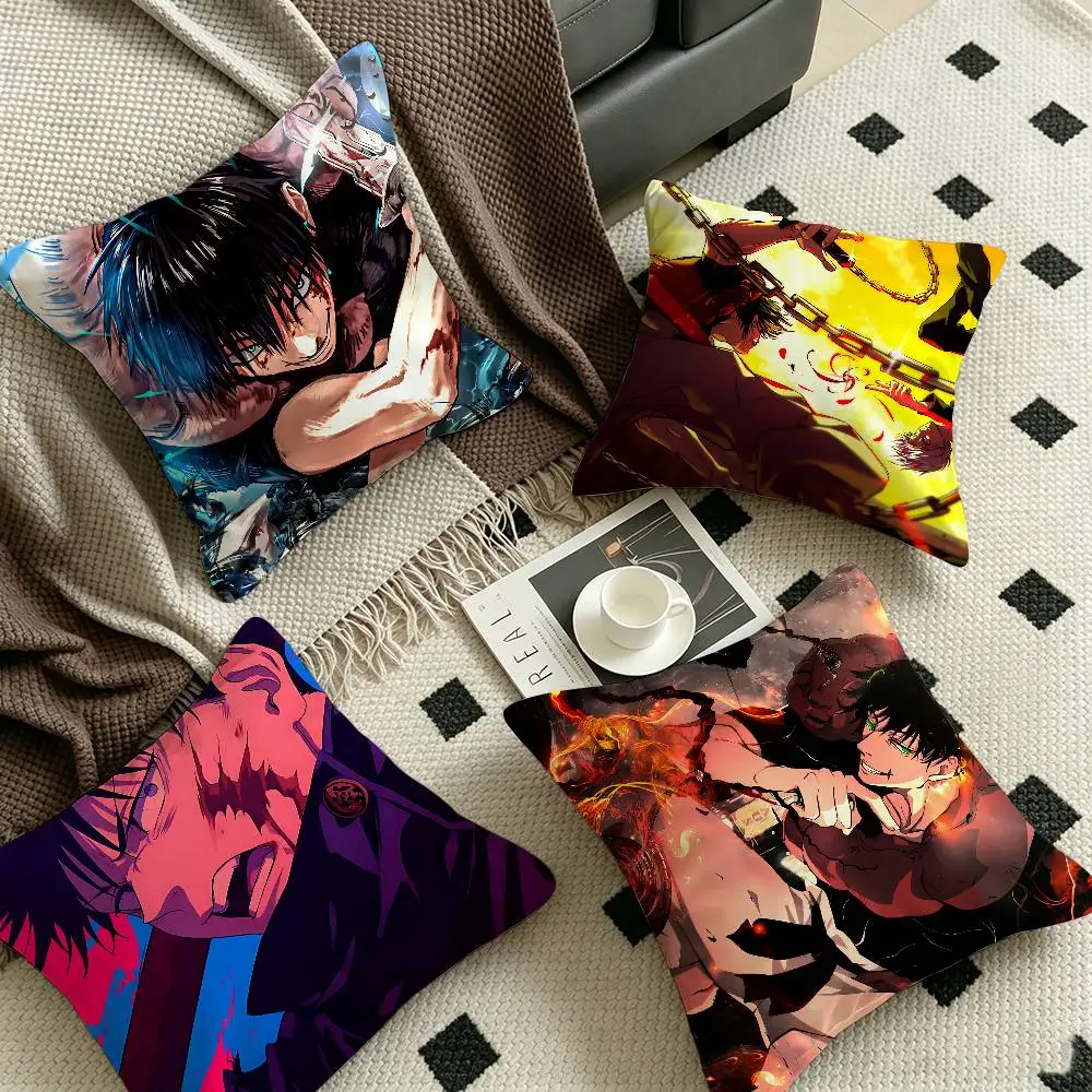 Anime Toji Fushiguro Pillow Cushion Cover Pillowcase Living Room Sofa Home Decor Customized