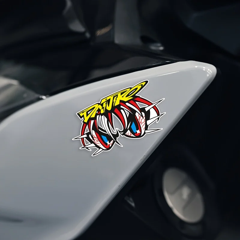 1 шт. "Уличная наклейка для автомобиля Dairo, наклейка с дизайном острых глаз, отличительный автомобильный аксессуар для любителей, смелый автомобильный декор"