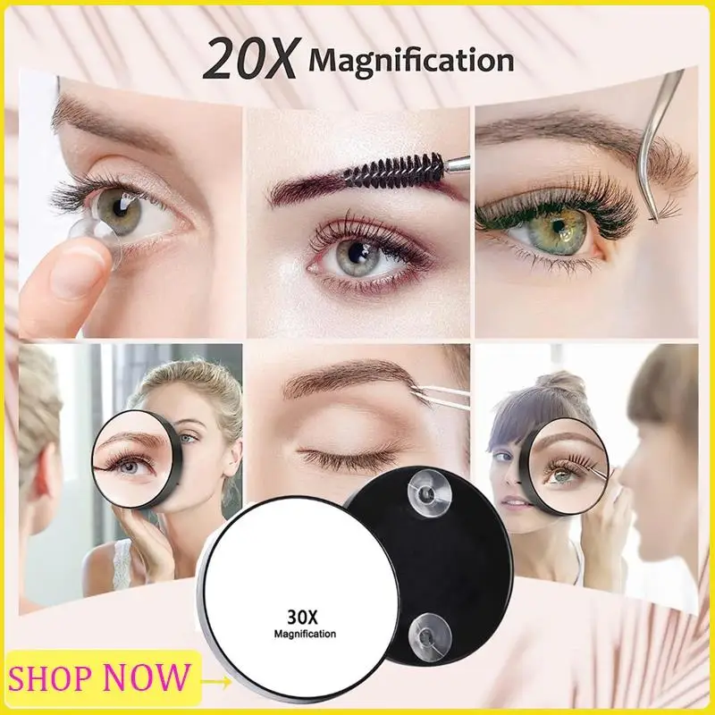 20X  Magnifying Mirror  With Suction Cup Compact Durables Travel Makeup Mirror For Plucking Eyebrows Removing Blackheads
