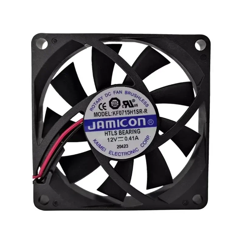 Original Fan For JAMICON KF0715H1SR-R 12V 0.41A 2-wire Cooling Fan 7cm 7015 70*70*15MM