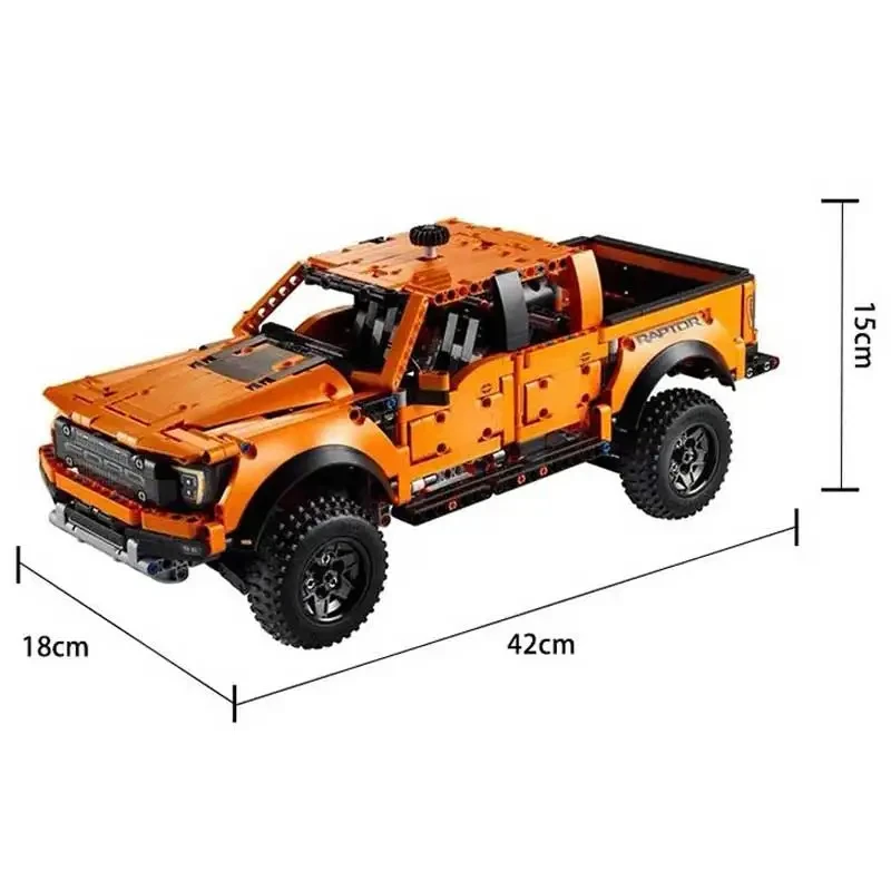 1379pcs Technical 42126 Raptors Pickup Truck Racing Car Building Block Model Vehicle  Adult Boy Toys Birthday Gifts