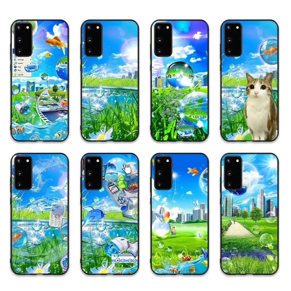 Frutiger Aero Phone Case For Samsung S 20 21 22 23 Lite Plus Ultra Clear Mobile Cover Funda