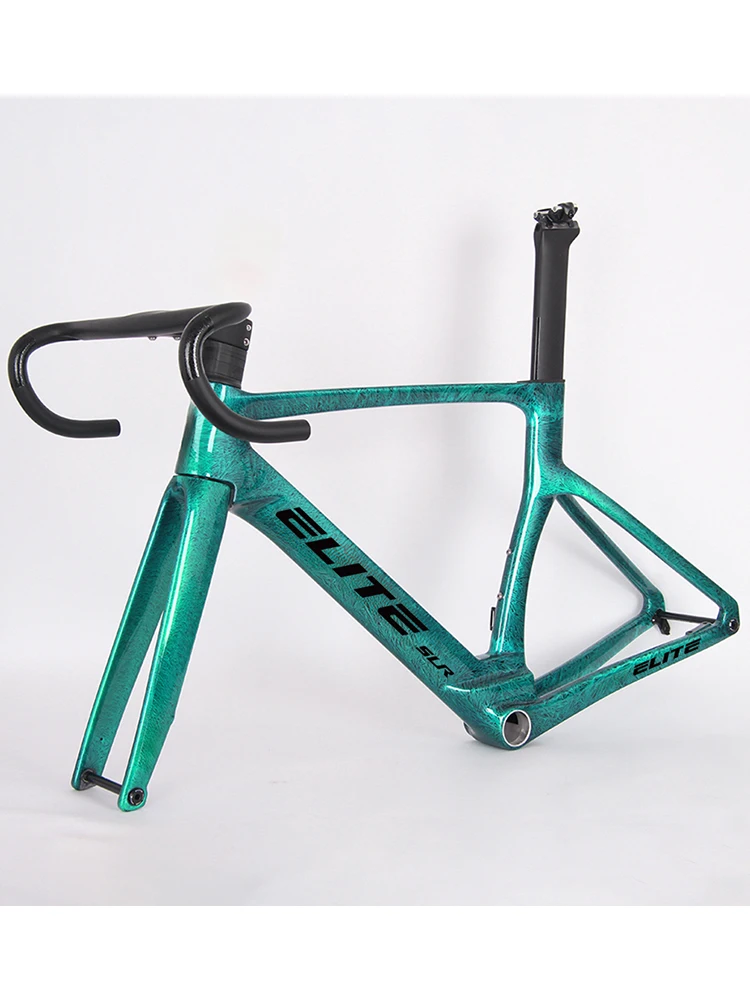 AliExpress ELITE SLR T47 Bottom Bracket Carbon Frameset Road Bike ELITE Carbon Road Racing Bicycle Frame Full Hidden Cable Line Disc Brake 7 Colors