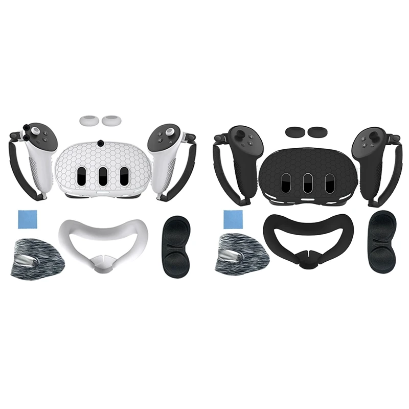 Защитная крышка объектива для Quest 3, запасные герметичные носоупоры, запчасти для VR, 7 шт., силиконовый защитный чехол, белый