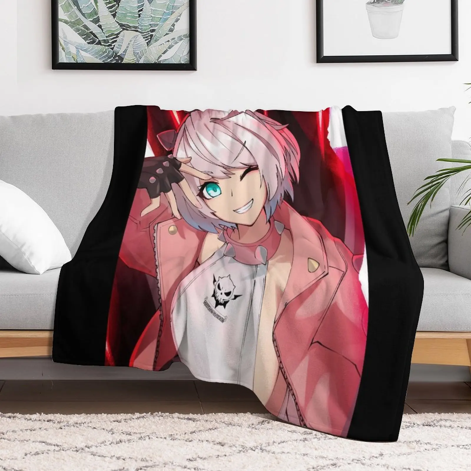 Guilty Gear Elphelt Valentine Throw Blanket decorative Large Retros Single Blankets