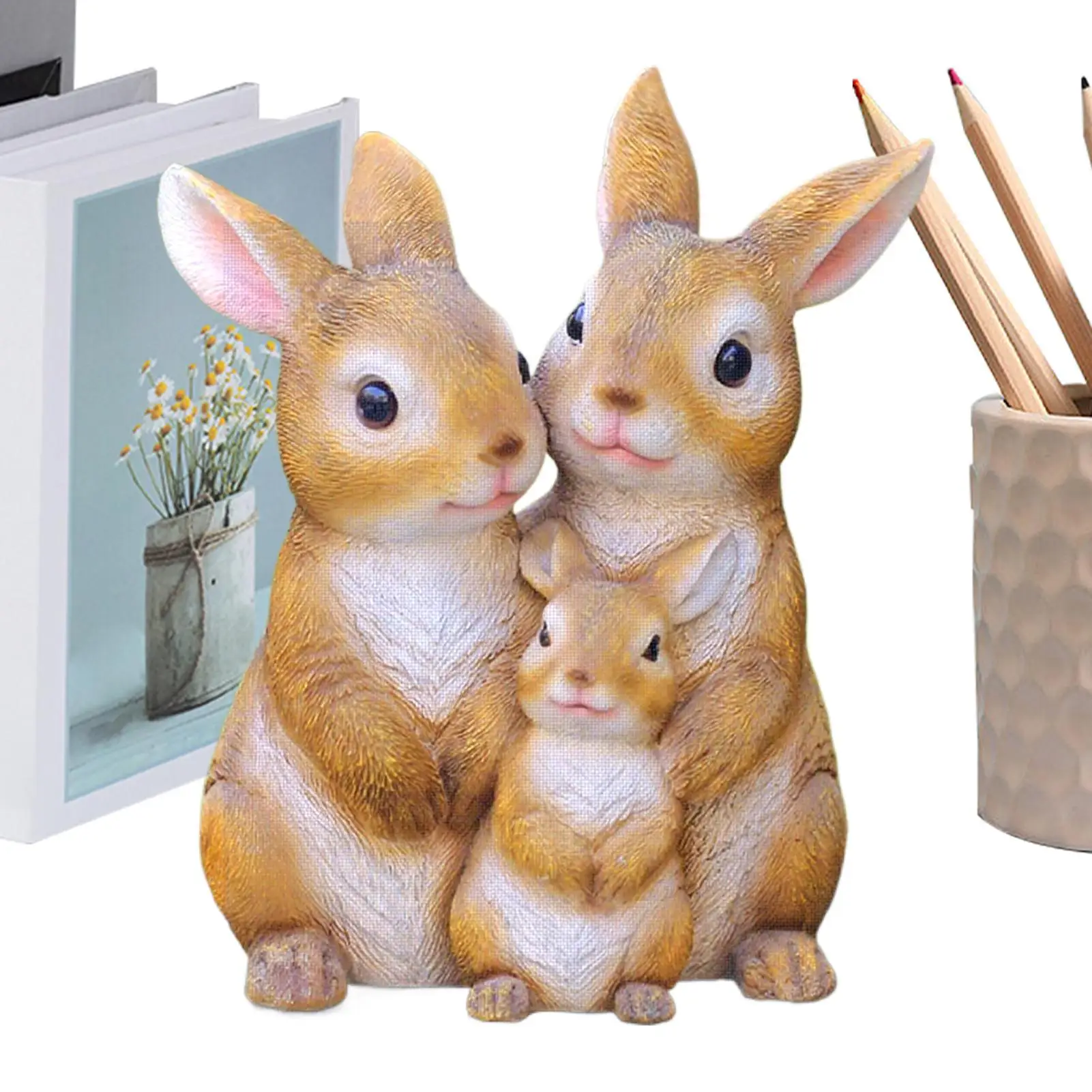 

Садовая статуя кролика, портативная уличная статуя кролика, декор, украшения из смолы, нейтральное украшение для двери, домашний ландшафтный дизайн, заднего двора