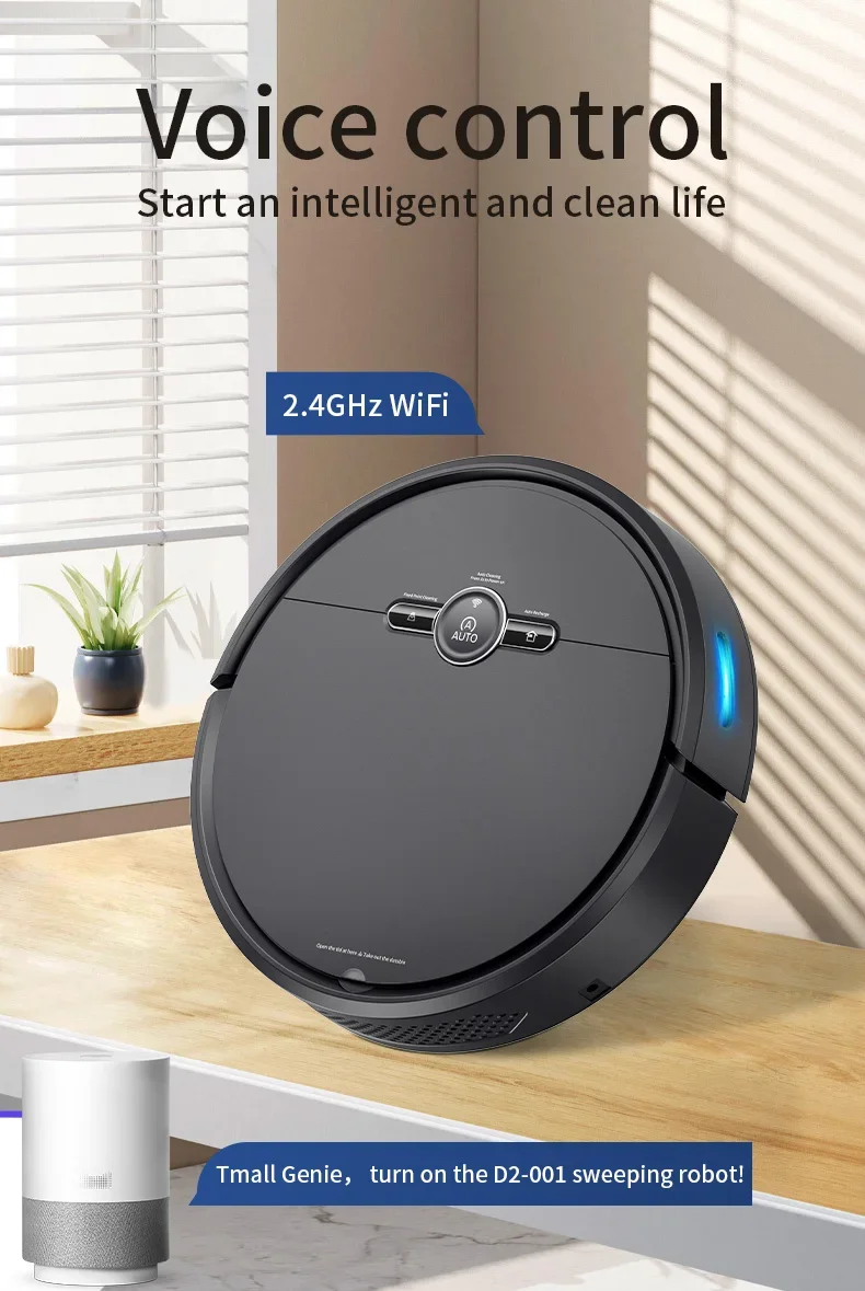 3 in 1 Vacuum Sweep Mop Low-Noise Super-Thin Quiet Home Robot Vacuum Cleaner Intelligent Planning Spot Cleaning Robot